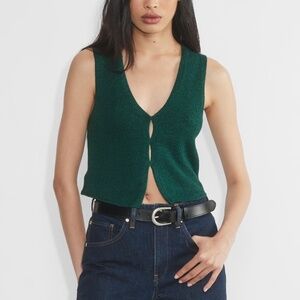 Aritzia | Wilfred | Basque Vest | Small | Dark Green